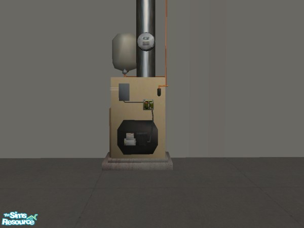 Sims 2 — Furnace Mesh by Suiryuue — Mesh file. Object is purely decorative and looks great in a garage or basement. Can