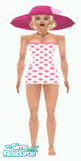 Sims 1 — Pink and White Bikini by watersim44 — This is a outfit to stil from Marylin Monroe, a glamour Swimdress. This