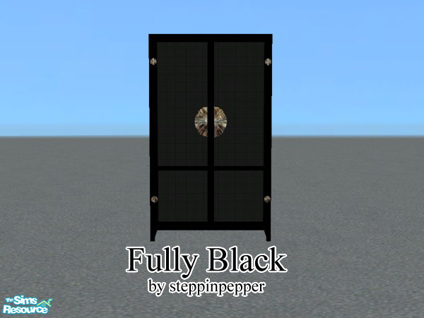 Sims 2 — Fully Black Dresser by steppinpepper — Part of Fully Black Dorm set