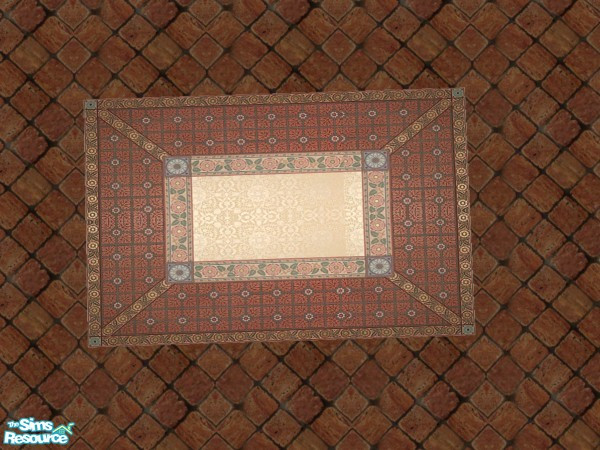 Sims 2 — Victorian Square 2 by c_literati — Recolors of the Maxis square rug and runner for more variety. TSRAA.