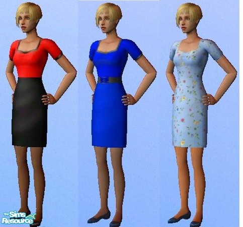 Sims 2 — Three Dresses [on Maxis Meshes] by schweighsr — Three pretty dresses I made ages ago and never uploaded. I hope