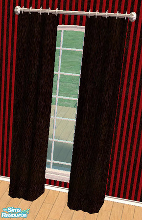 Sims 2 — Sophia Curtain, single - MESH by Simaddict99 — Long full drapes. Note:this is the master file and provides the