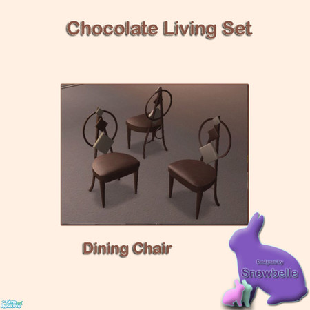 Sims 2 — Chocolate Dining Chair by Snowbelle — A lounge and dining set including sofa, table curtains, chair, rugs and