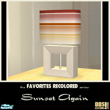 Sims 2 — Table lamp, Sunset  Again by BetterbeSim — Recolors of the most favorite objects of my latest sets. The