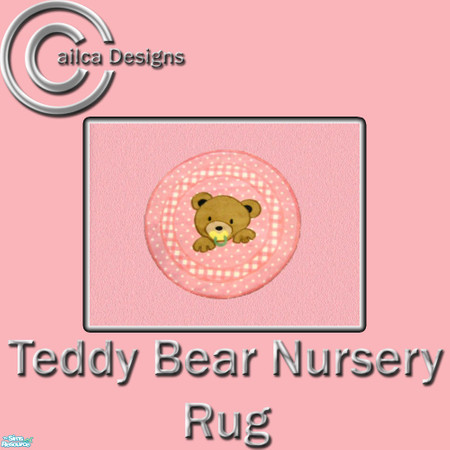Sims 2 — Pink Teddy Bear Nursery Rug by Cailca — A co-ordinating nursery set in pink, with a Teddy Bear Motif. This room
