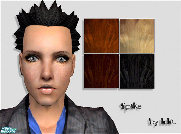 Sims 2 — Spike by Lola — Spiked hair mesh for males.