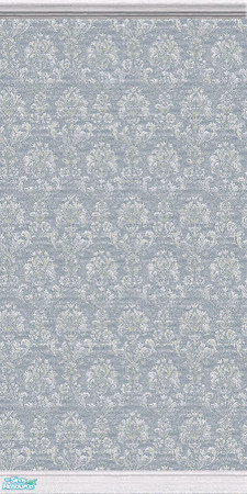 Sims 2 — Pale Blue Damask with White Moulding by wimpy1968 — A variety of pale blue wallpapers for when you're feeling...