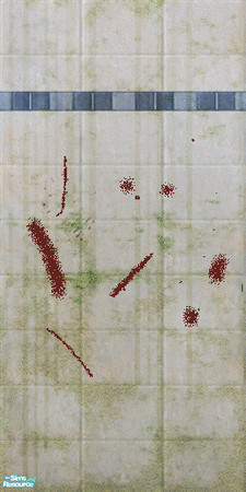 Sims 2 — Bloody Washroom Wall 3 by HappySimGirl — Wall 3 of 3 in the Bloody Washroom Tile Set
