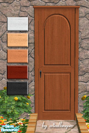 Sims 2 — Rosewood door diagonal by Windkeeper — Diagonal version of "Rosewood door" from this set.