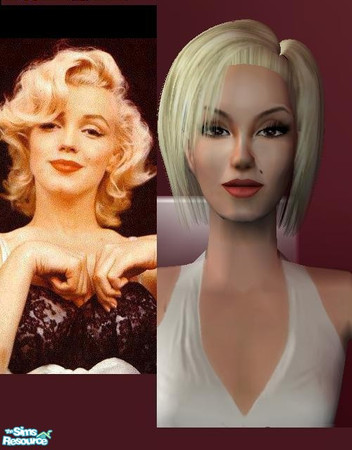 Sims 2 — Marilyn Monroe by llb04 — Second in my series of Hollywood Glamour Gals, Marilyn Monroe. A good hairstyle match