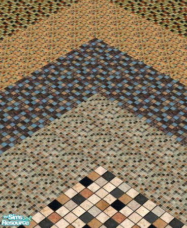 Sims 2 — Piej Exotic Multicolor Marble Tiles by oldmember_Piej — Exotic multicolored marble mosaic tiles.