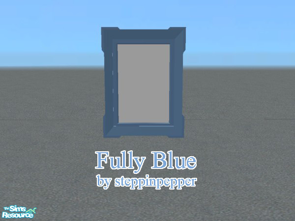 Sims 2 — Fully Blue Mirror by steppinpepper — Part of Fully Blue Dorm Set