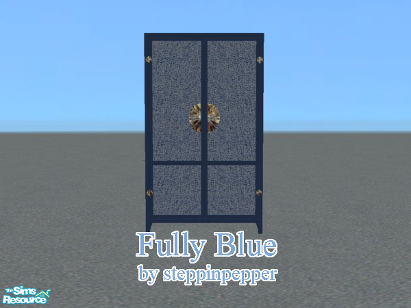 Sims 2 — Fully Blue Dresser by steppinpepper — Part of Fully Blue Dorm Set