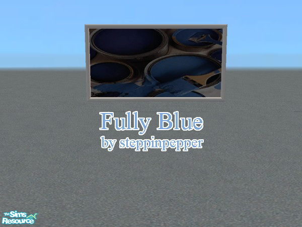 Sims 2 — Fully Blue Painting by steppinpepper — Part of Fully Blue Dorm Set