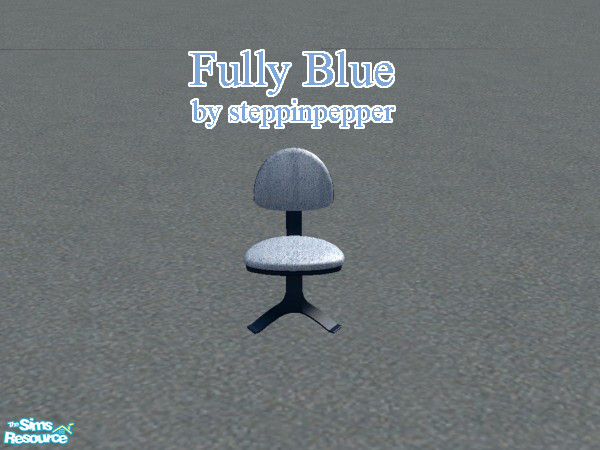 Sims 2 — Fully Blue Chair by steppinpepper — Part of Fully Blue Dorm Set
