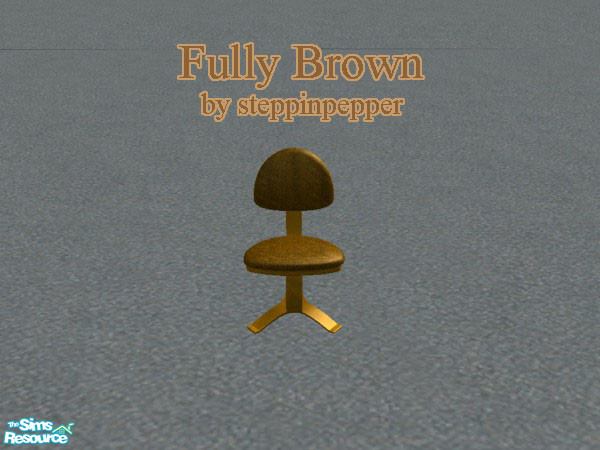 Sims 2 — Fully Brown Chair by steppinpepper — Part of Fully Brown set