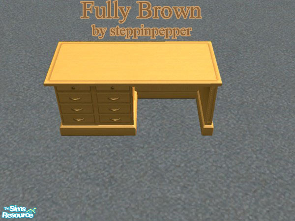 Sims 2 — Fully Brown Desk by steppinpepper — Part of Fully Brown set