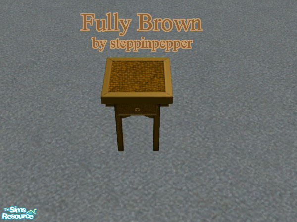 Sims 2 — Fully Brown End Table by steppinpepper — Part of Fully Brown set