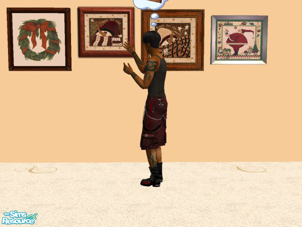 Sims 2 — Christmas Paintings Set by Dark_Design — A set of four Christmas paintings.
