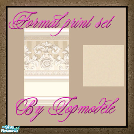 Sims 2 — formal print set by oldmember_topmodele — made by topmodele @ tsr