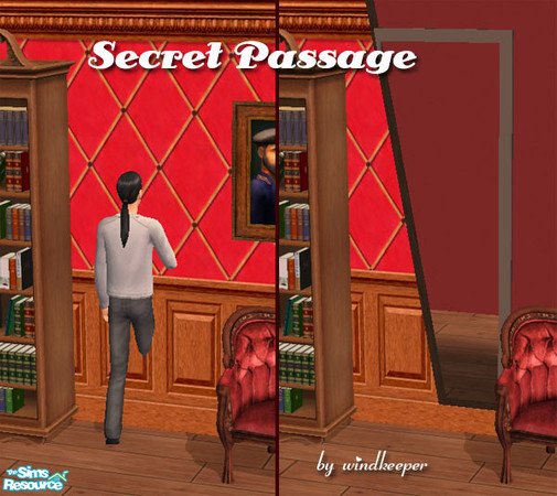 Sims 2 — Secret passage diagonal by TSR Archive — Diagonal version of secret passage arch from this set.