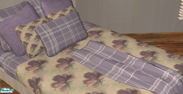 Sims 2 — TC 38 Mulberry Bedroom - Bed Deco by H3wwy — Soft lilac bedroom to soothe your Sims to sleep.