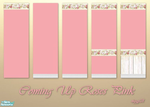 Sims 2 — Coming Up Roses Pink by ziggy28 — A nice simple set of pink rose wallpapers