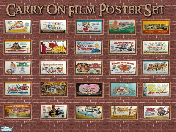 Sims 2 — Carry On Poster Set by Floog — Here is a maxis suspense picture with 25 pictures of Carry On Original Film