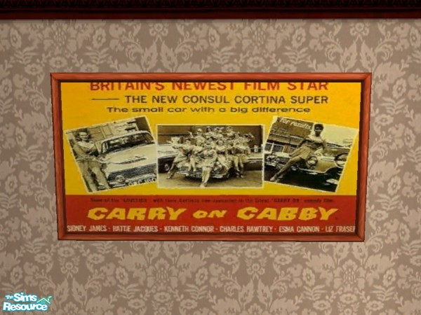 Sims 2 — Carry On Cabby by Floog — Here is a maxis suspense picture with a picture of the film Carry On Cabby.