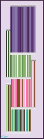 Sims 2 — Crazy Stripes Collection:  White Trim by msnicoleking — Have fun with your decorating...try these bright walls!