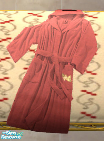 Sims 2 — Crimson Glow Bath Robe by brena31 —  The dressing gown from the romance bathroom by Elize@37sims in red with a