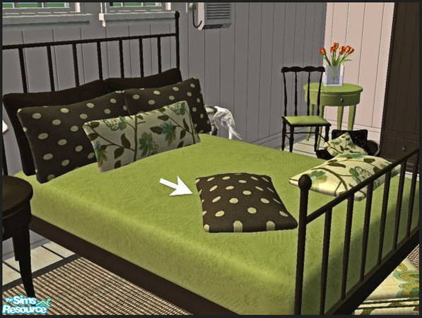 Sims 2 — Simply Styling Bed 7 in Chocolime - Bed pillow 2 by ~Monica~ — Enjoy ;)