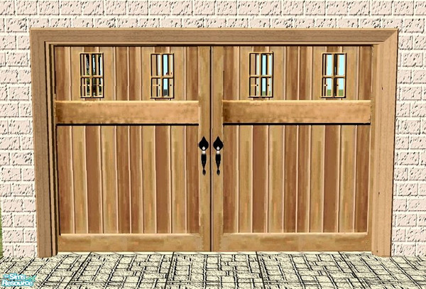 Sims 2 — Country Style Garage Doors - 05 by Raveena — A rustic style garage door to enhance your Sims home. Door was