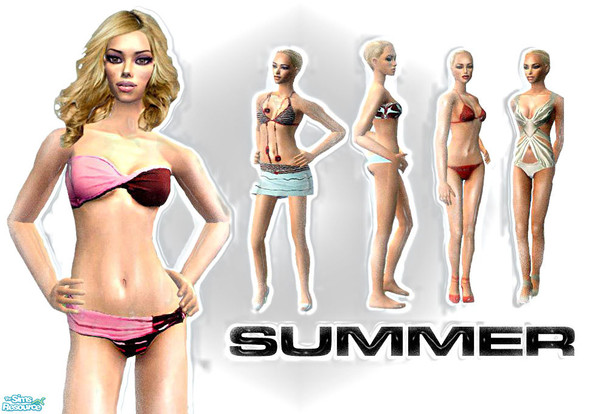 Sims 2 — SUMMER by H76CXL — SUMMER COLLECTION OF MODERN SWIMSUITS