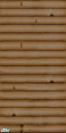 Sims 2 — Rustic Log Wall by Simaddict99 — rustic wood, log wall. made to match my Western Leather Log set.