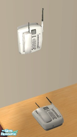 Sims 2 — White Phones by tallon2k4 — White phones. Both wall and table phones included.