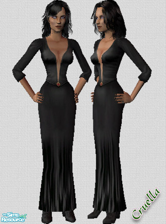 Sims 2 — am_Elvira by Cruella — Here is the Elvira Sims I used in my preview pics for the dresses I made for the BOOgie