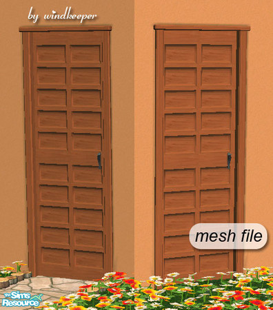 Sims 2 — Serenity door diagonal by Windkeeper — Diagonal version of "Serenity door" from this set.