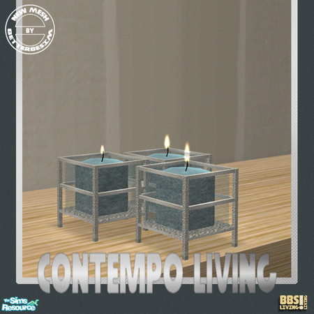Sims 2 — Contempo Living, Candle holders by BetterbeSim — Living in contemporary style. Add a dash of romance anywhere in
