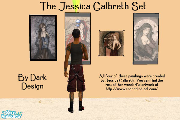 Sims 2 — Dark Design's J. Galbreth Set by Dark_Design — This is a set of four paintings by Jessica Galbreth. The four