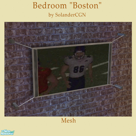 Sims 2 — Bedroom "Boston" - TV by SolanderCGN — TV as part of the "Boston" bedroom. My personal