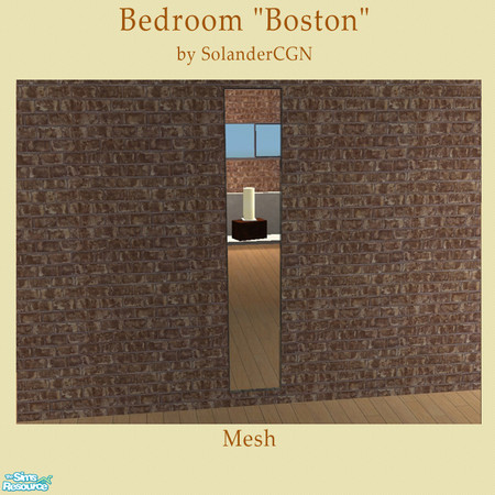 Sims 2 — Bedroom "Boston" - Mirror by SolanderCGN — Mirror as part of the "Boston" bedroom.