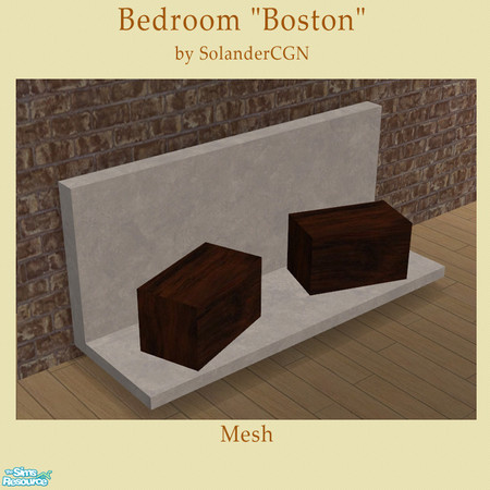 Sims 2 — Bedroom "Boston" - Night table by SolanderCGN — Night table as part of the "Boston" bedroom.