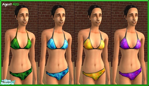 Sims 2 — Plain but Cool Swimmy Suits by Agent420 — A 4 pack of plain but very cool and nicely colored Swimmy Suits for