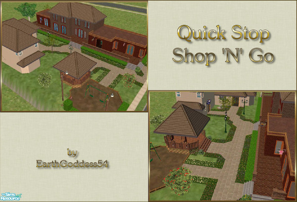 Sims 2 — Quick Stop Shop 'N' Go by EarthGoddess54 — At the QSSnG you'll find a clothing boutique, grocery store, gaming