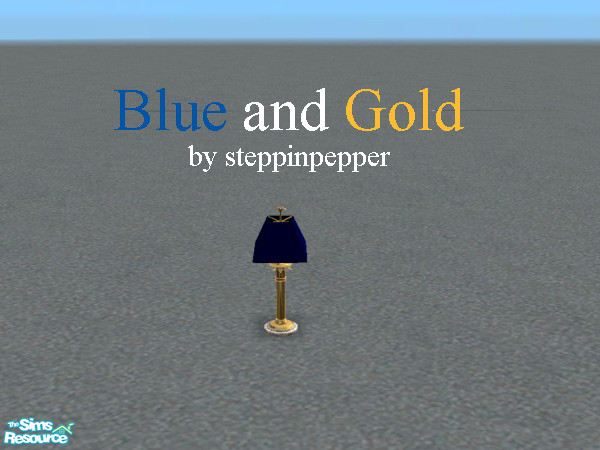 Sims 2 — Blue and Gold Table Lamp by steppinpepper — deep blue and intense gold. All Recolour of maxis objects.