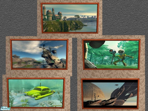 Sims 2 — Digital Art Picture Set by Floog — Here is a maxis suspense picture with 5 Digital Art pictures.