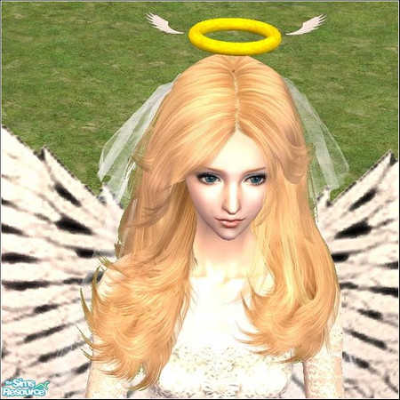 Sims 2 — Angelic Head Loops - Golden  by Daislia — My first new mesh here, it\'s an accessories loop on the head, with 4