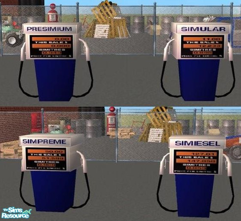 Sims 2 — Double Gas Pumps by Suiryuue — Mesh. Double gas pumps. Objects are purely decorative and can be found under