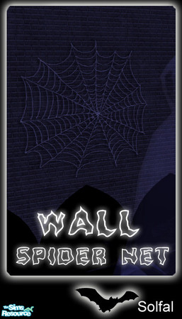 Sims 2 — Wall Spidernet by solfal — Decorative wall objects to get you in the halloween mood
